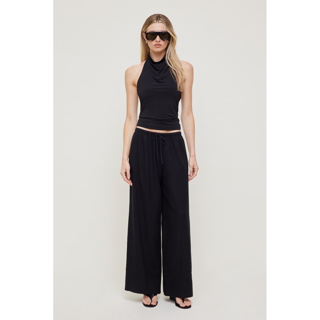 Dynamite Leo Linen Wide Leg Pants