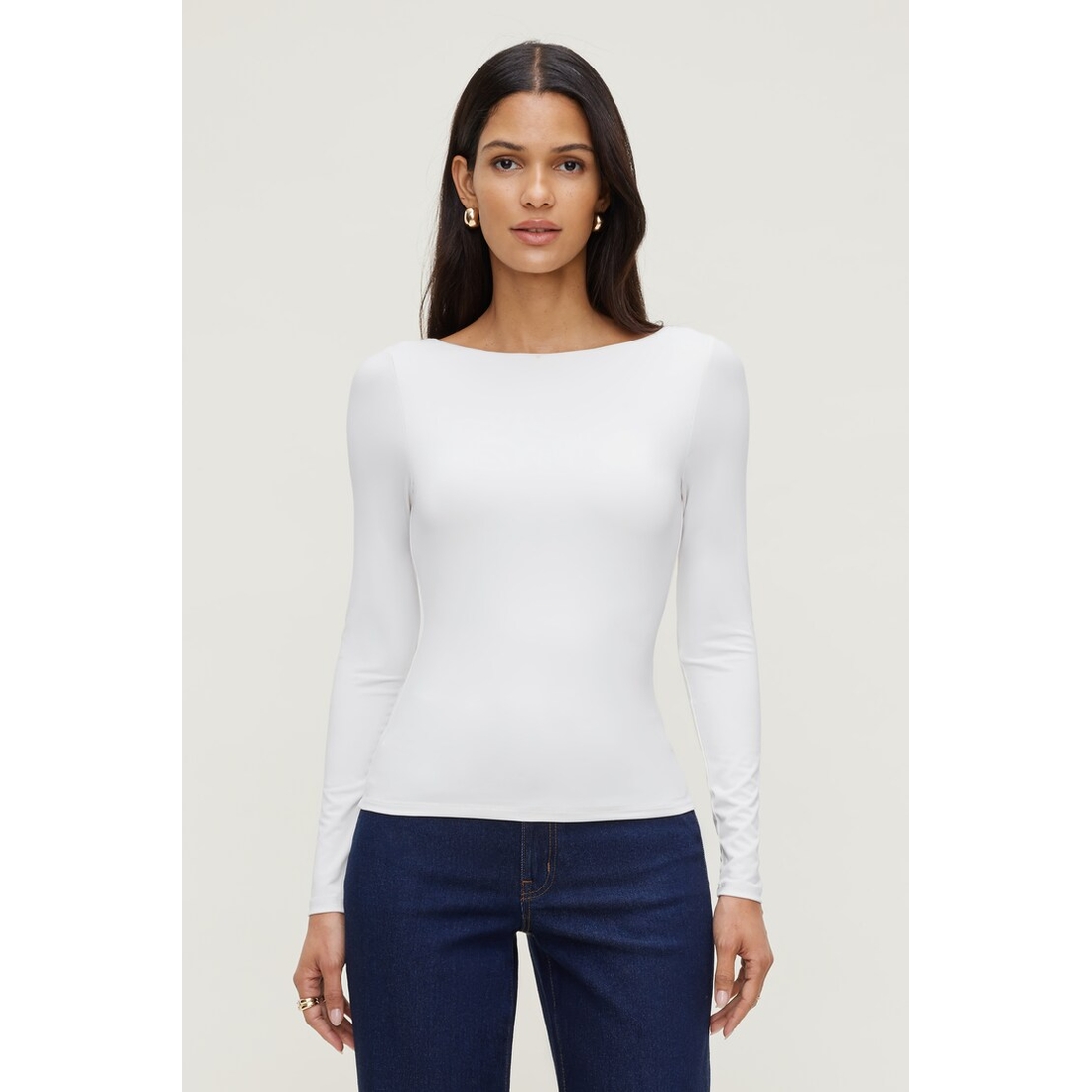 Dynamite Nola Sculpt Long Sleeve Top