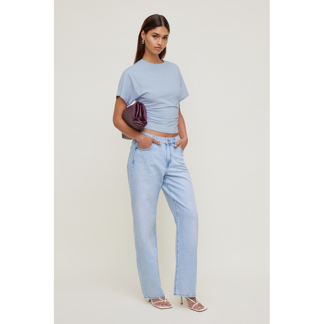 Dynamite Mika Mid Rise Relaxed Straight Leg Jeans