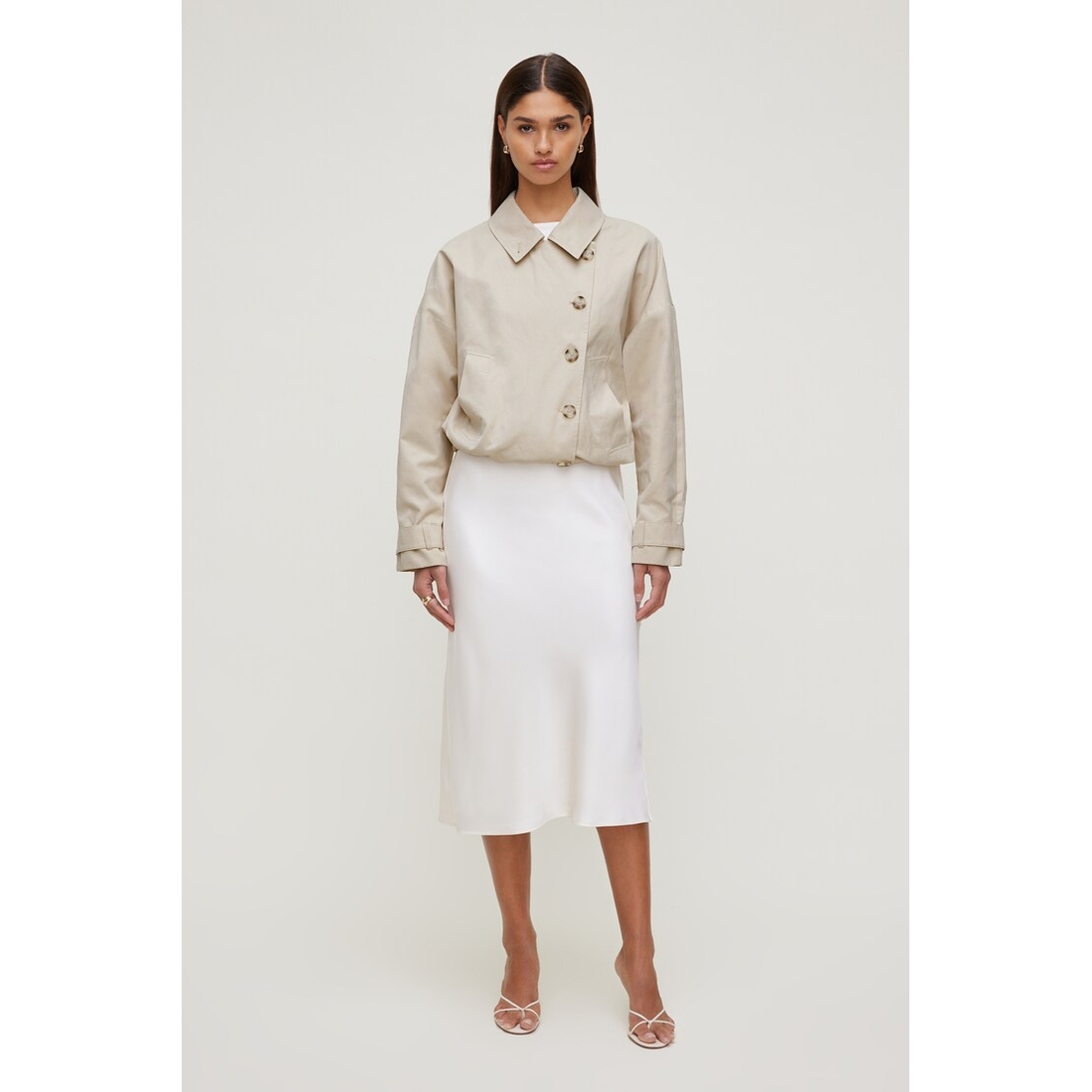 Dynamite Delila Satin Midi Skirt