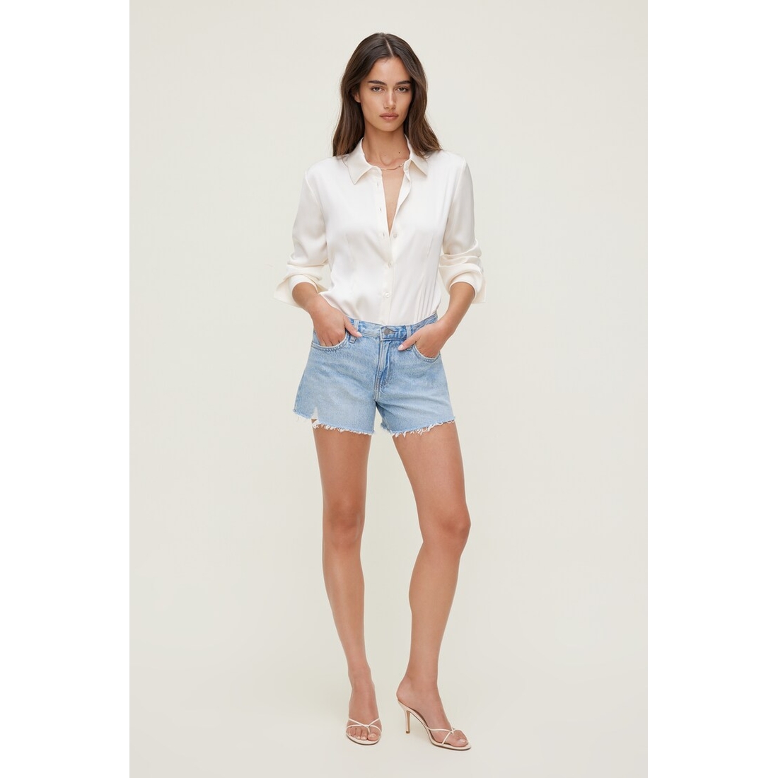 Dynamite James Relaxed Mid Rise Jean Shorts
