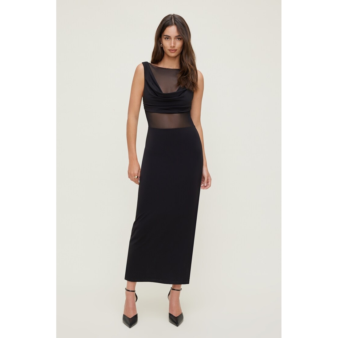 Dynamite Sculpt Sheer Maxi Dress