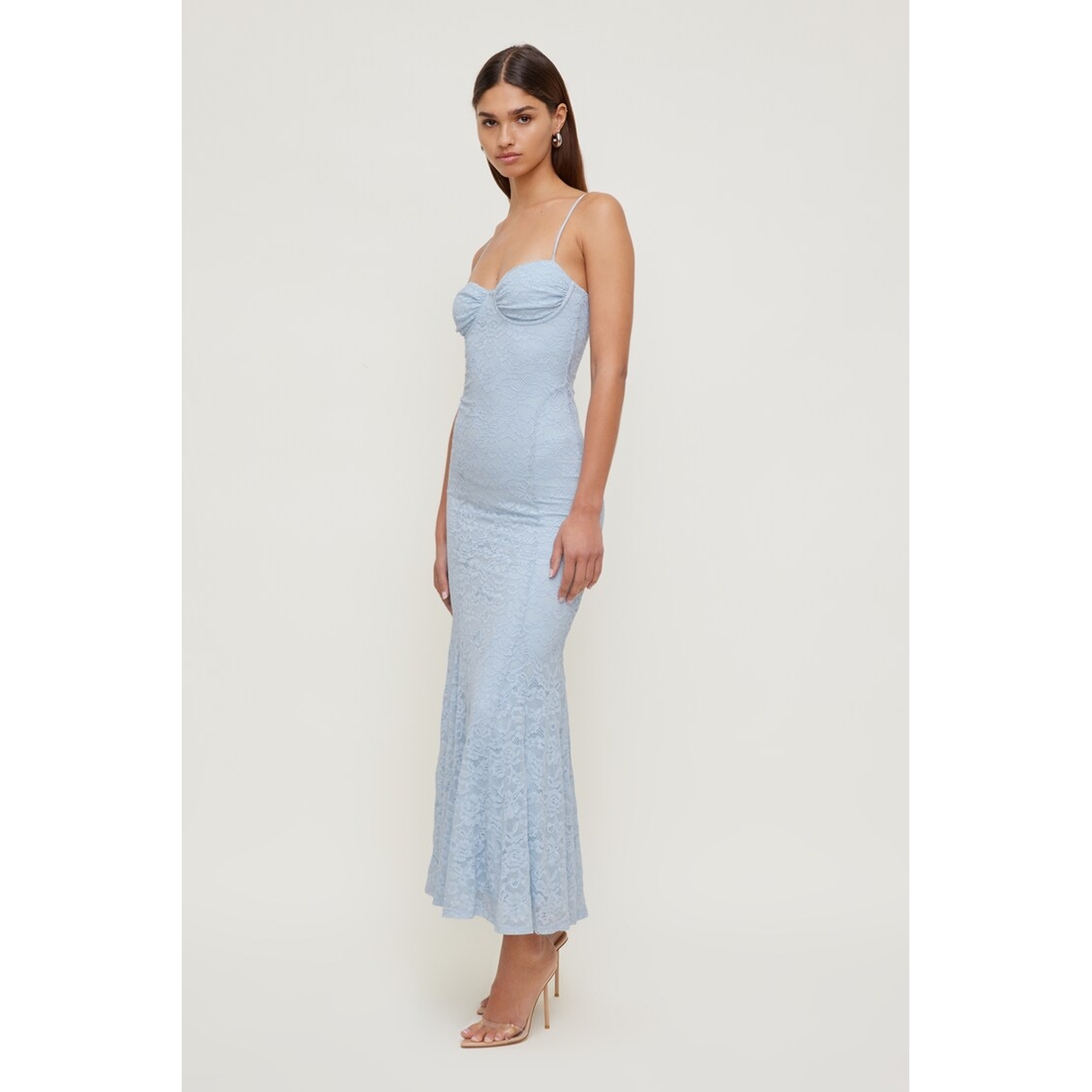 Dynamite Monet Lace Overlay Maxi Dress