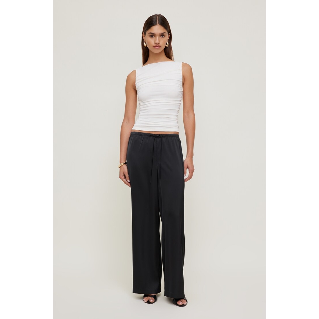Dynamite Leo Satin Wide Leg Pants