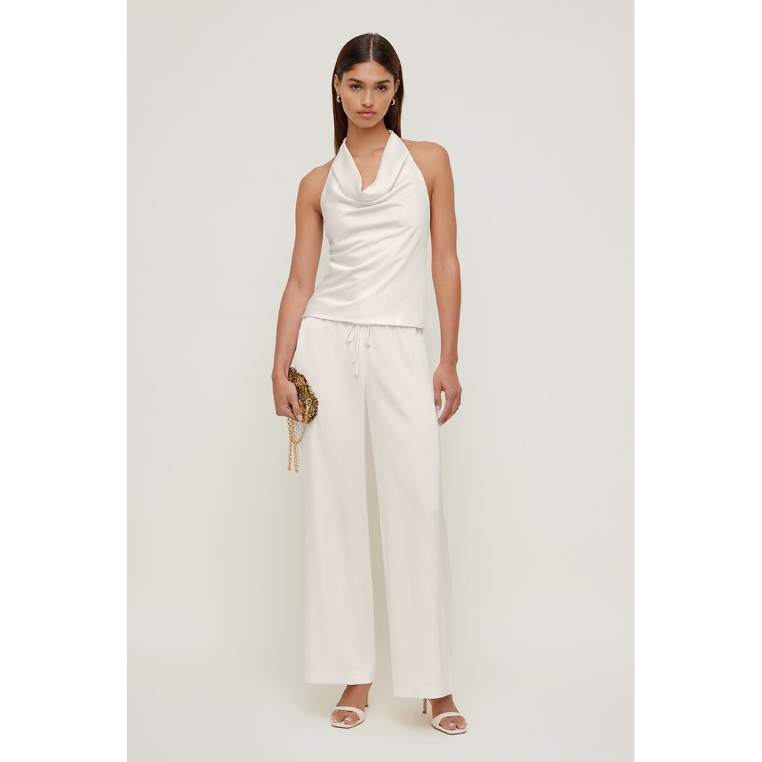 Dynamite Leo Satin Wide Leg Pants