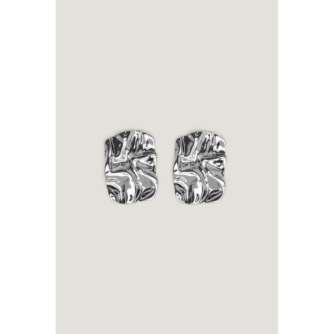 Dynamite Crumpled Button Earrings