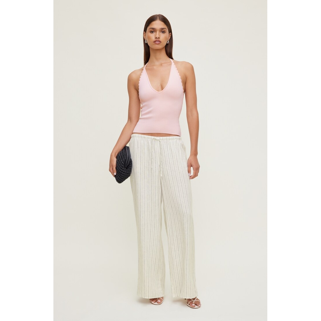 Dynamite Leo Linen Wide Leg Pants