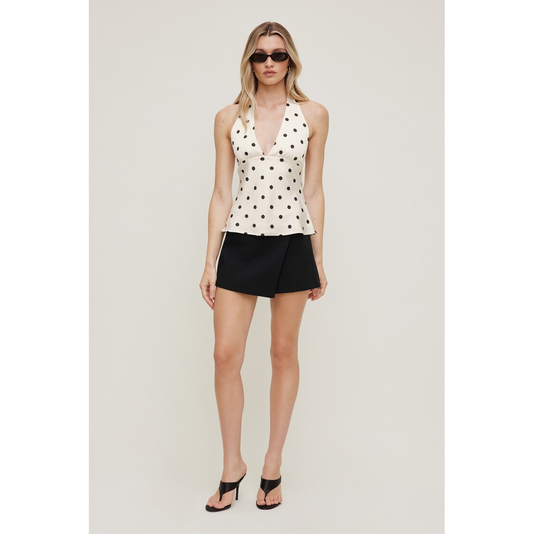 Dynamite Penny Asymmetric Mini Skort