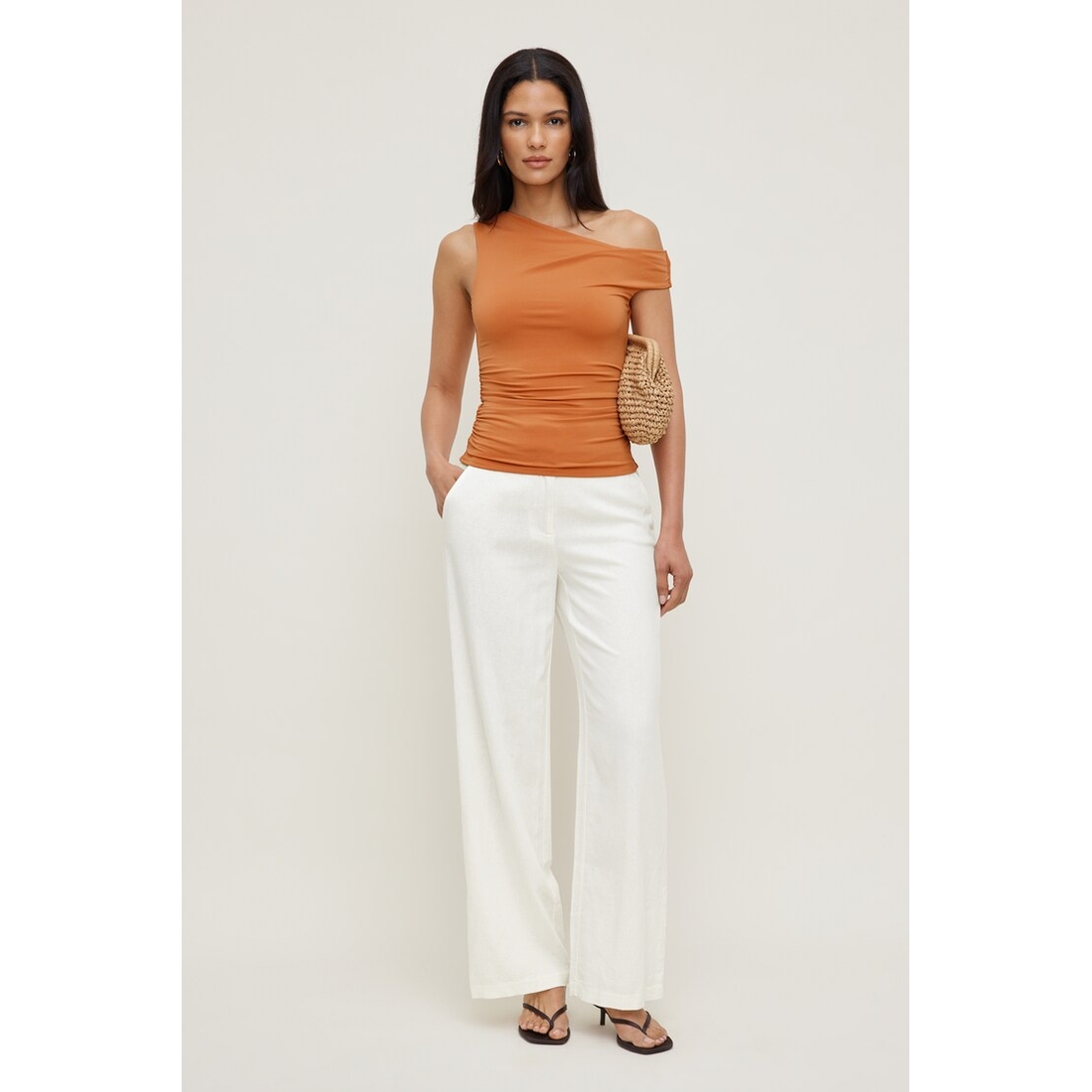 Dynamite Yasmin Linen Straight Leg Pants