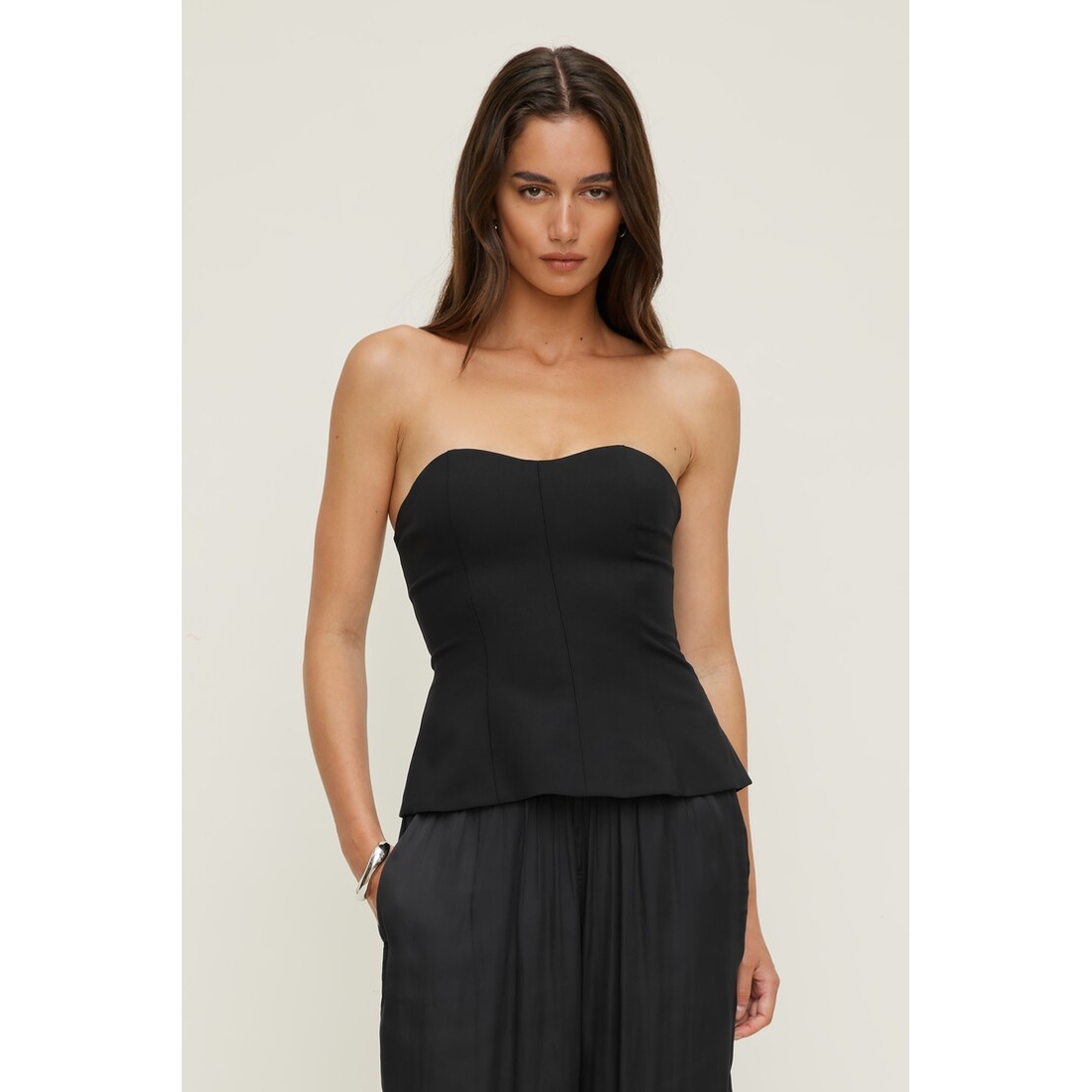 Dynamite Peplum Bustier Top