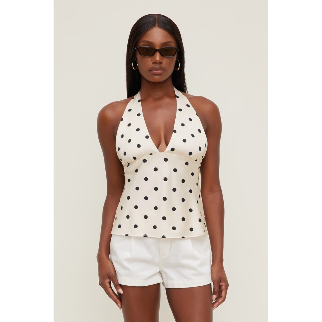 Dynamite Vea Satin Halter Top