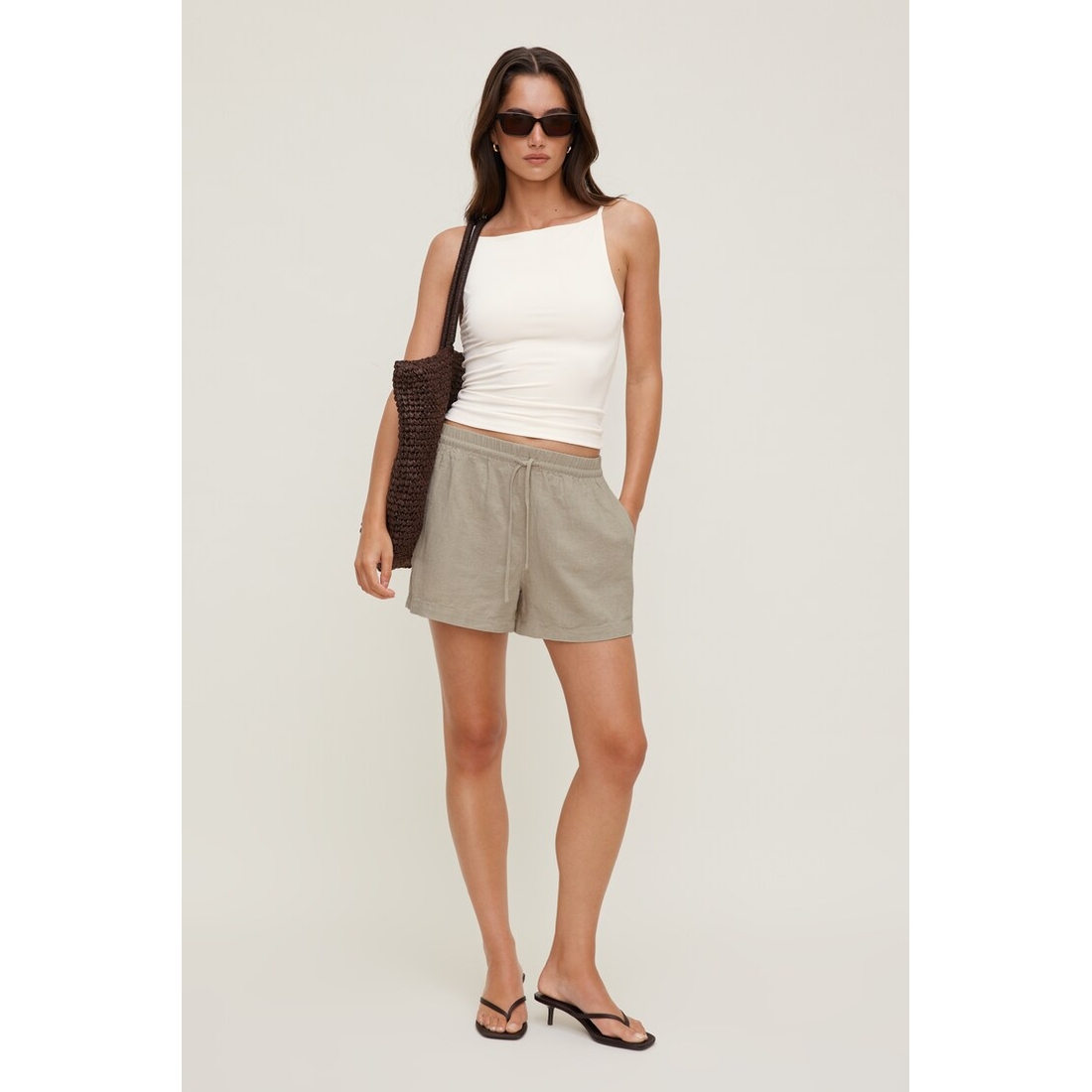 Dynamite Linen High Rise Shorts