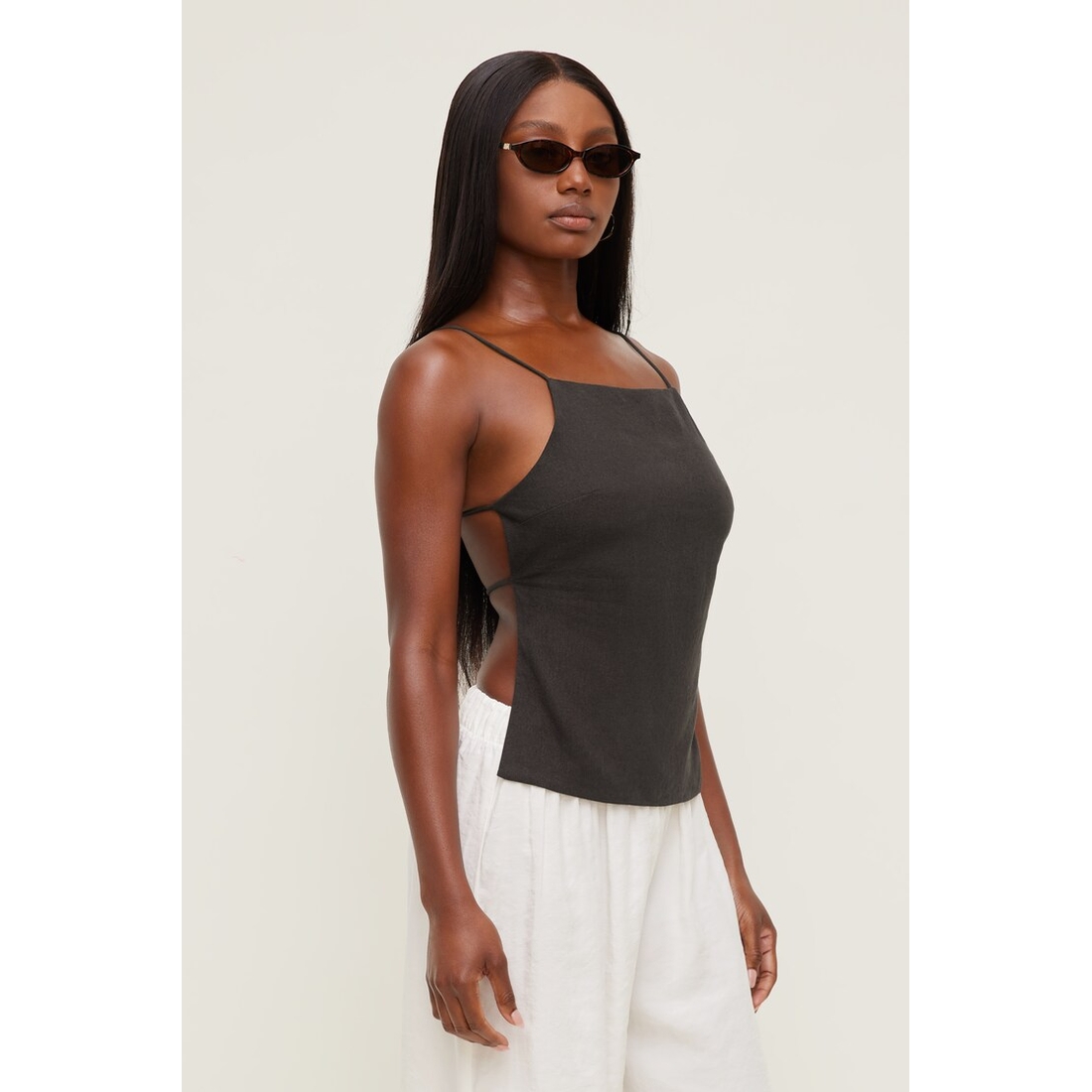 Dynamite Linen Apron Top