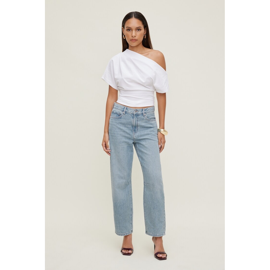Dynamite Theo Mid Rise Barrel Leg Jeans