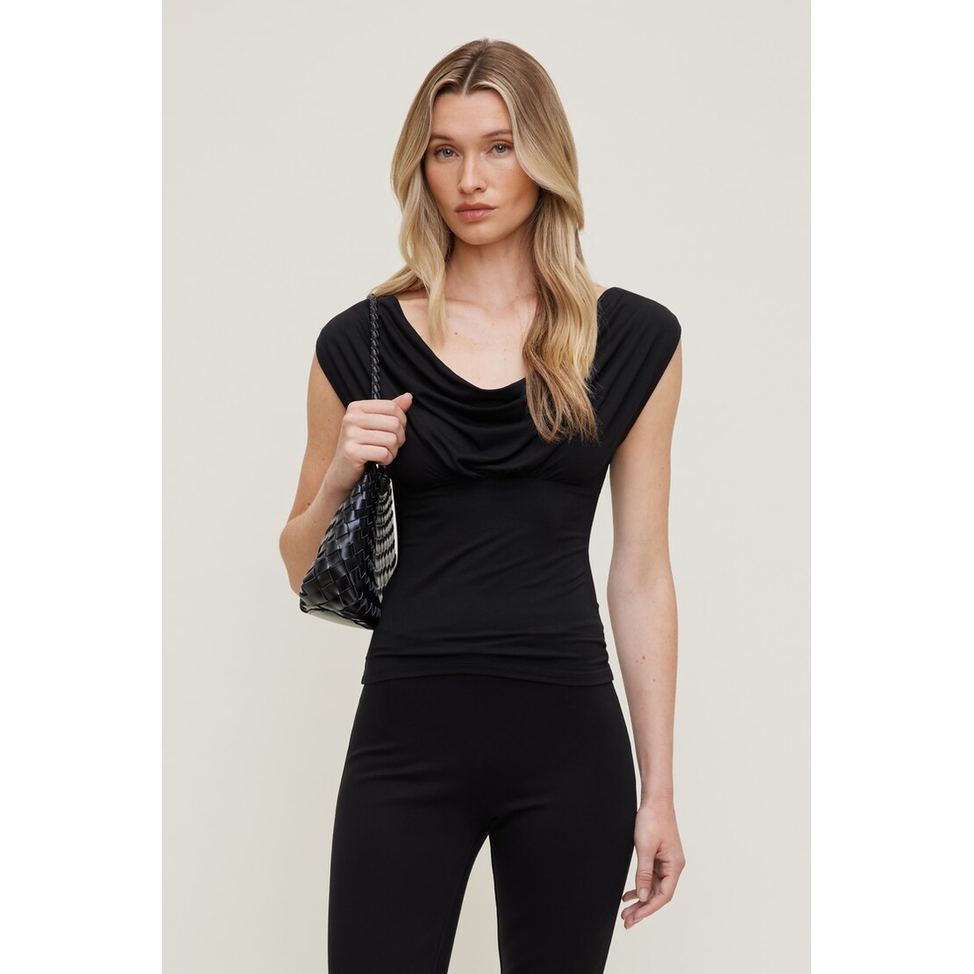 Dynamite Draped Scoop Neck Top