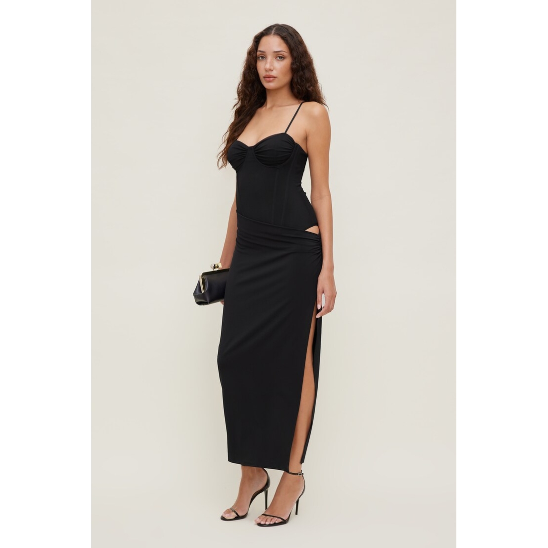 Dynamite Peekaboo Bustier Maxi Dress