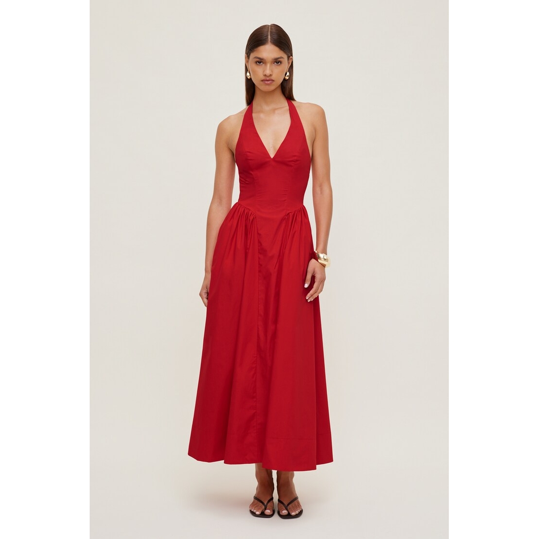 Dynamite Taylor Poplin Maxi Dress