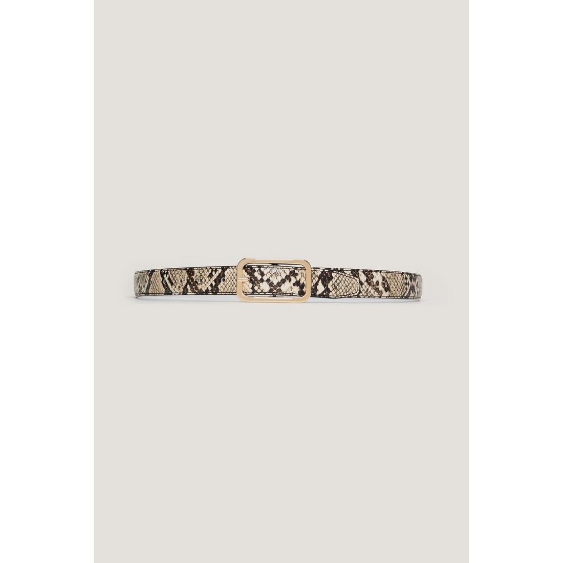 Dynamite Rounded Rectangle Slim Faux Leather Belt