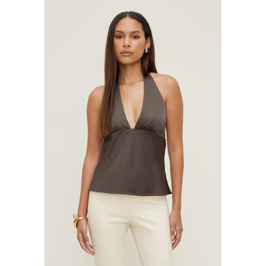 Dynamite Vea Satin Halter Top