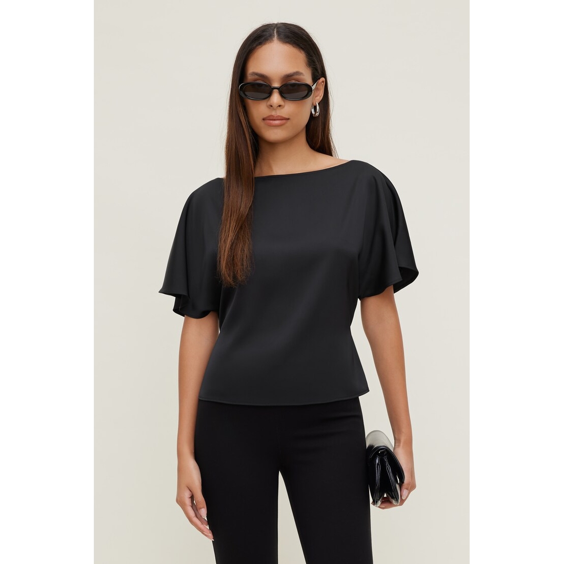 Dynamite Farra Satin Blouse