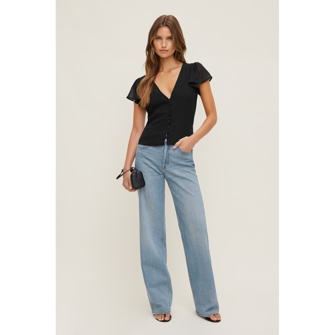 Dynamite Heidi High Rise Wide Leg Jeans