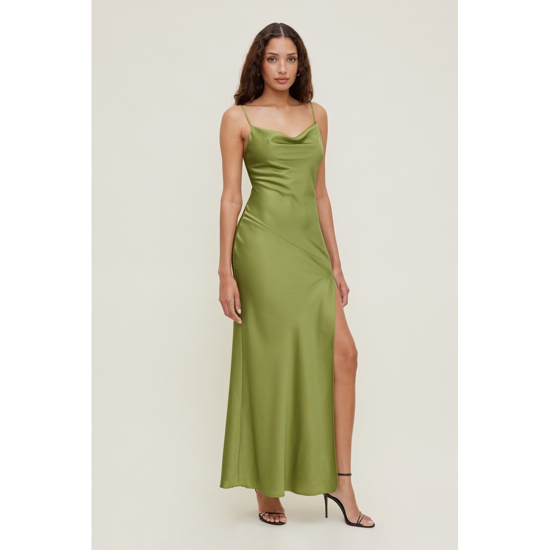 Dynamite Lucia Satin Maxi Slip Dress