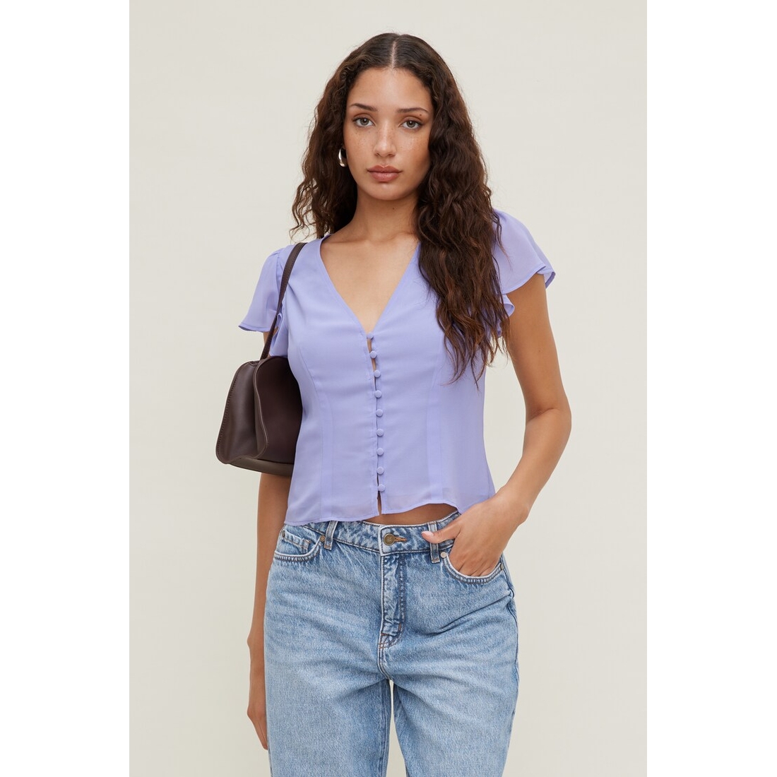 Dynamite Flutter Sleeve Blouse