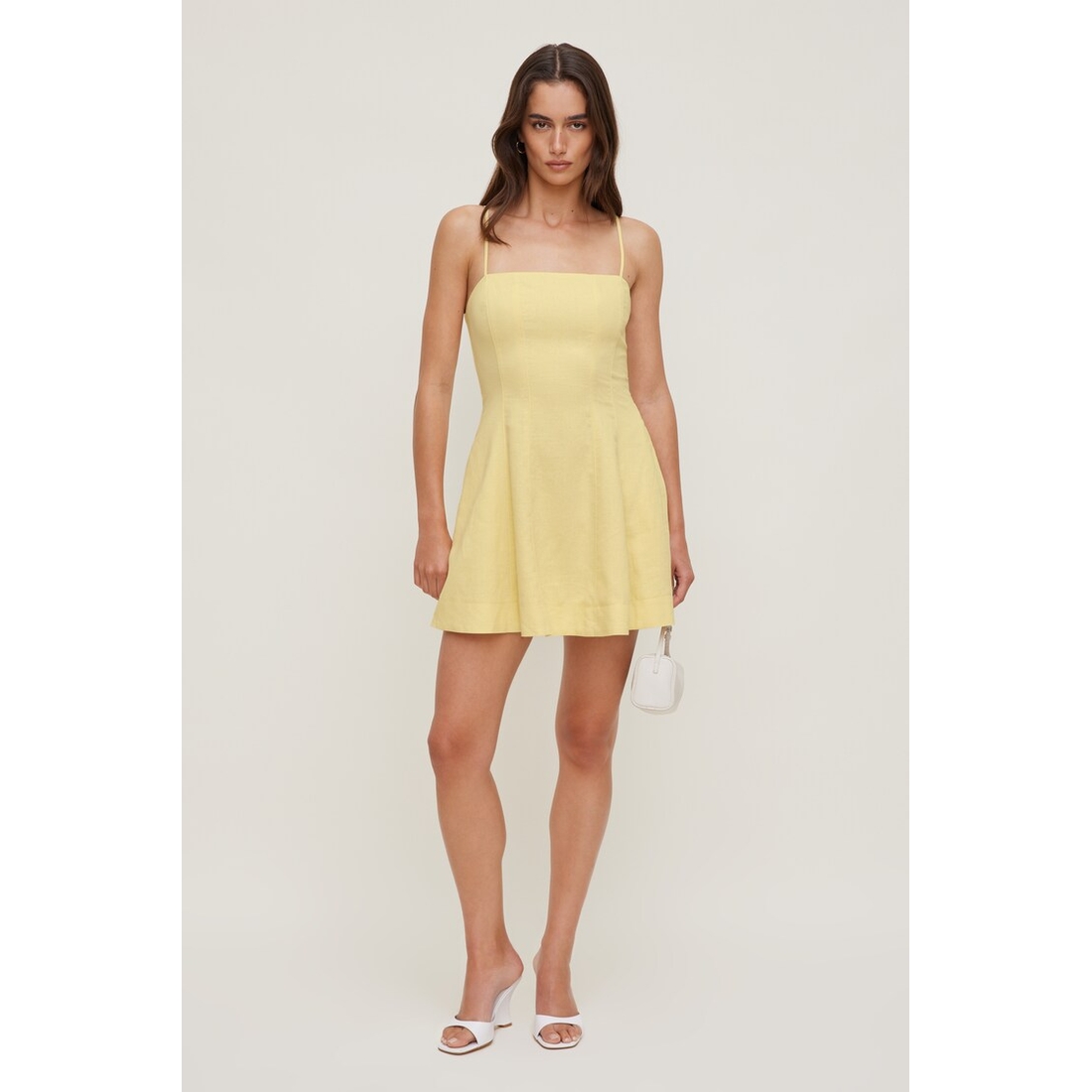Dynamite Ivory Linen Mini Dress