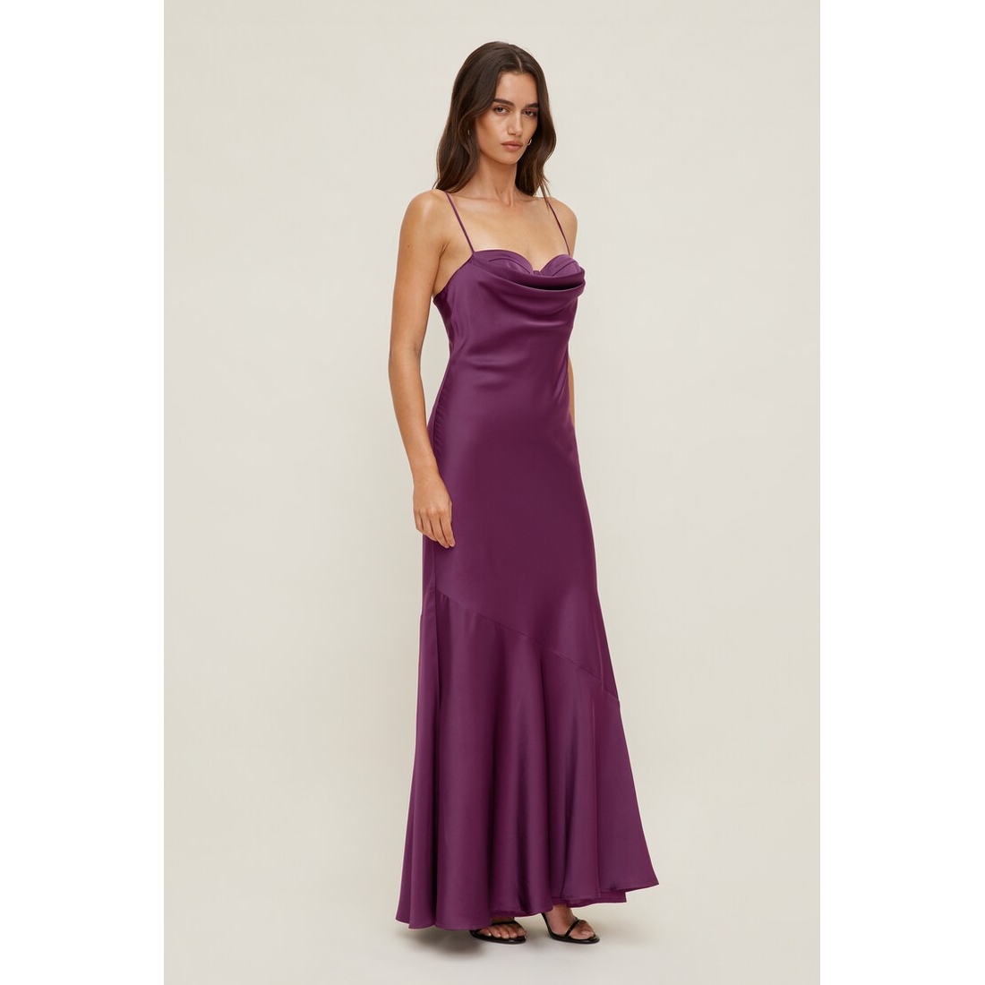Dynamite Bustier Satin Maxi Dress