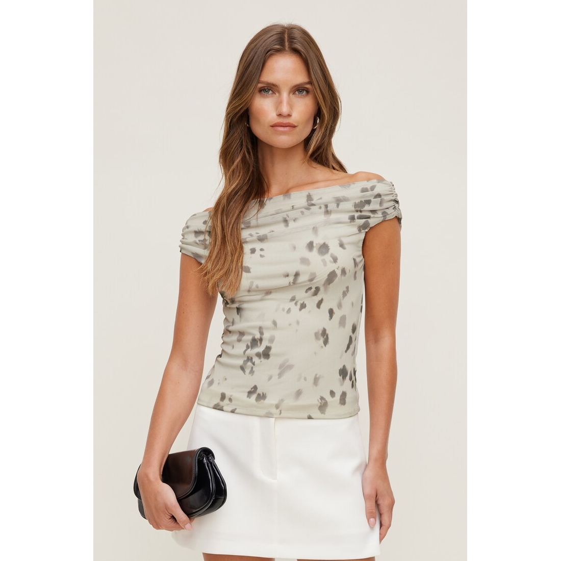 Dynamite Off Shoulder Mesh Top