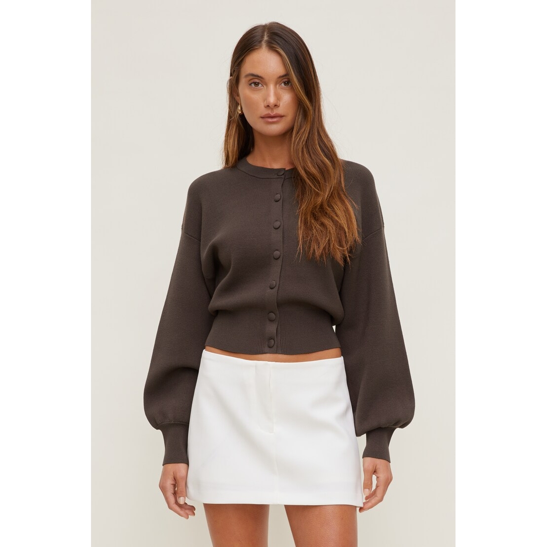 Dynamite Ellie Balloon Sleeve Cardigan