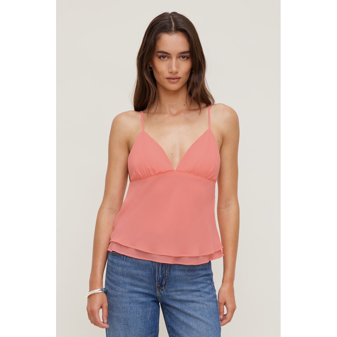 Dynamite Plunge Babydoll Tank Top