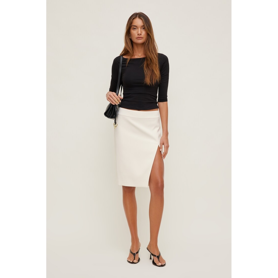 Dynamite Crepe Midi Skirt