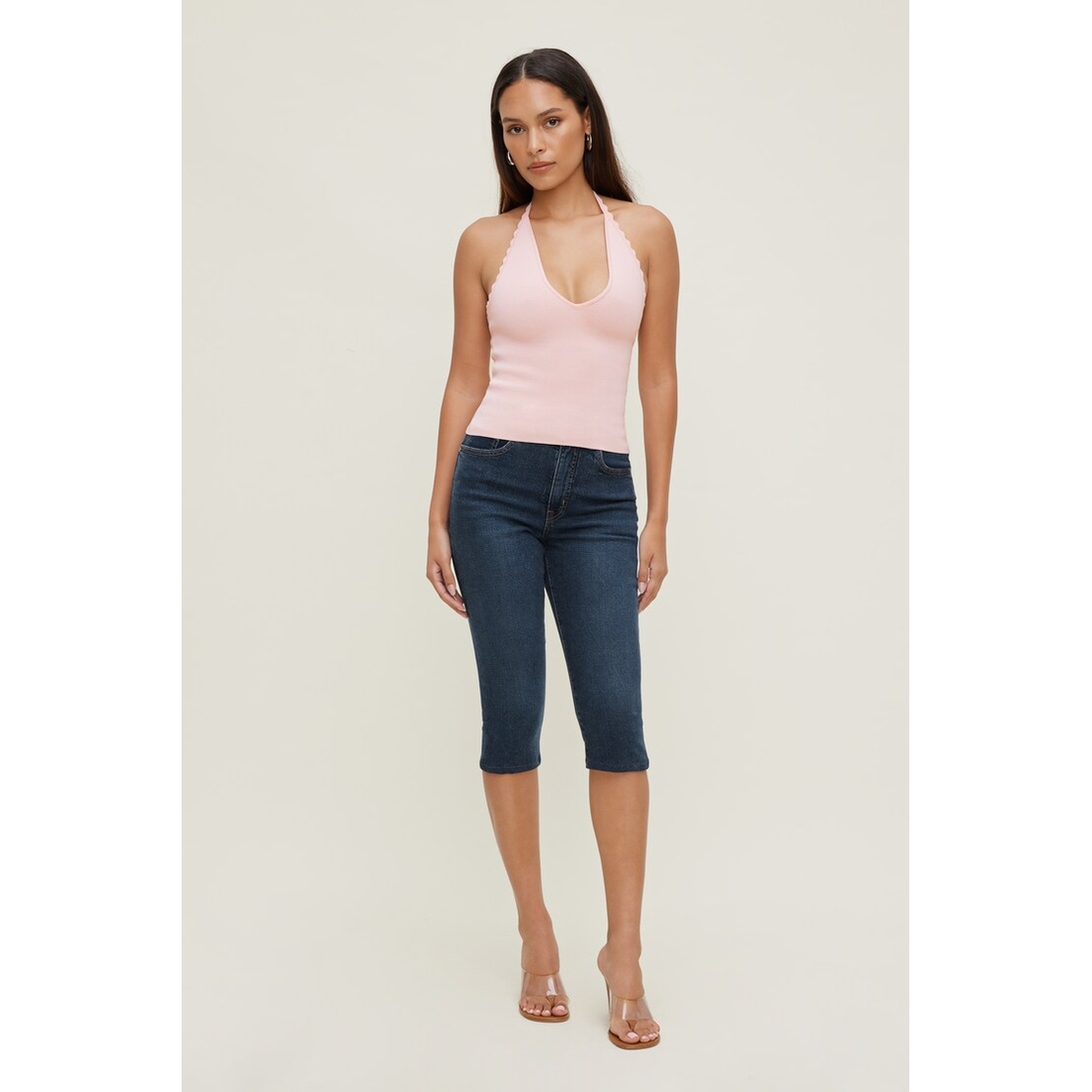 Dynamite Stretch High Rise Slim Capri Jeans