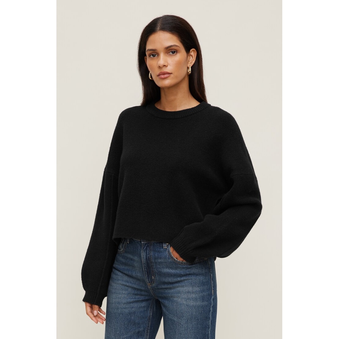 Dynamite Rylie Balloon Sleeve Sweater