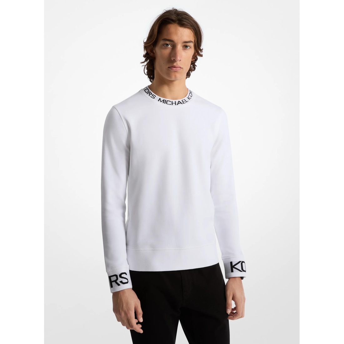 Logo Trim Cotton Blend Sweatshirt available now at Queenstown