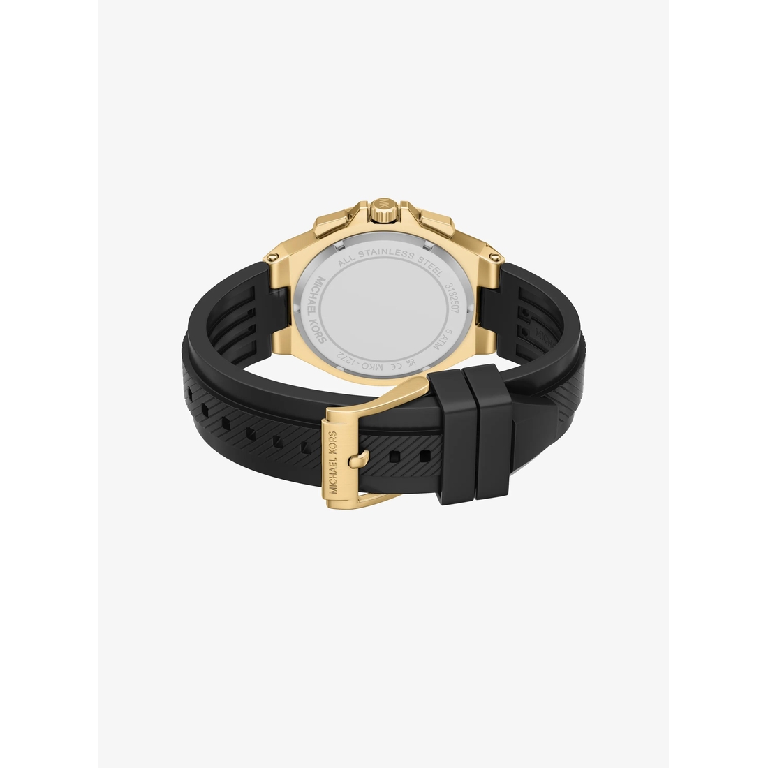 Michael Kors Outlet Oversized Lennox Gold-Tone and Silicone Watch