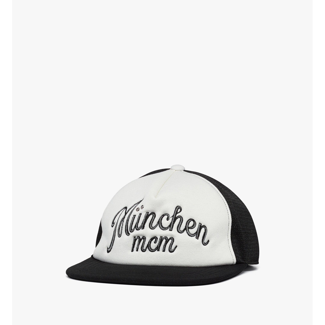 Mcm München Ponte Cap BLACK AND WHITE COTTON BLEND