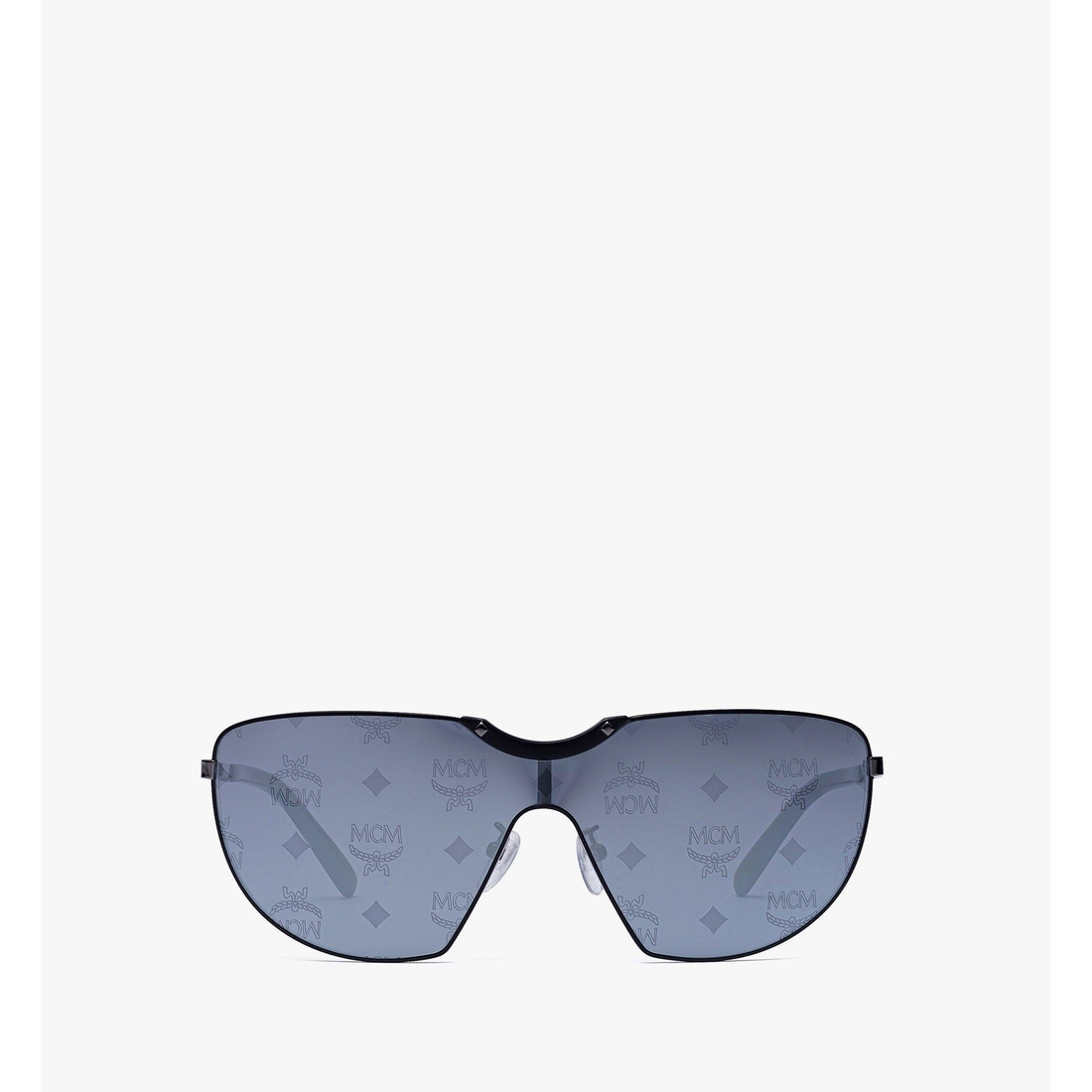 Mcm Monogram Shield Sunglasses BLACK METAL