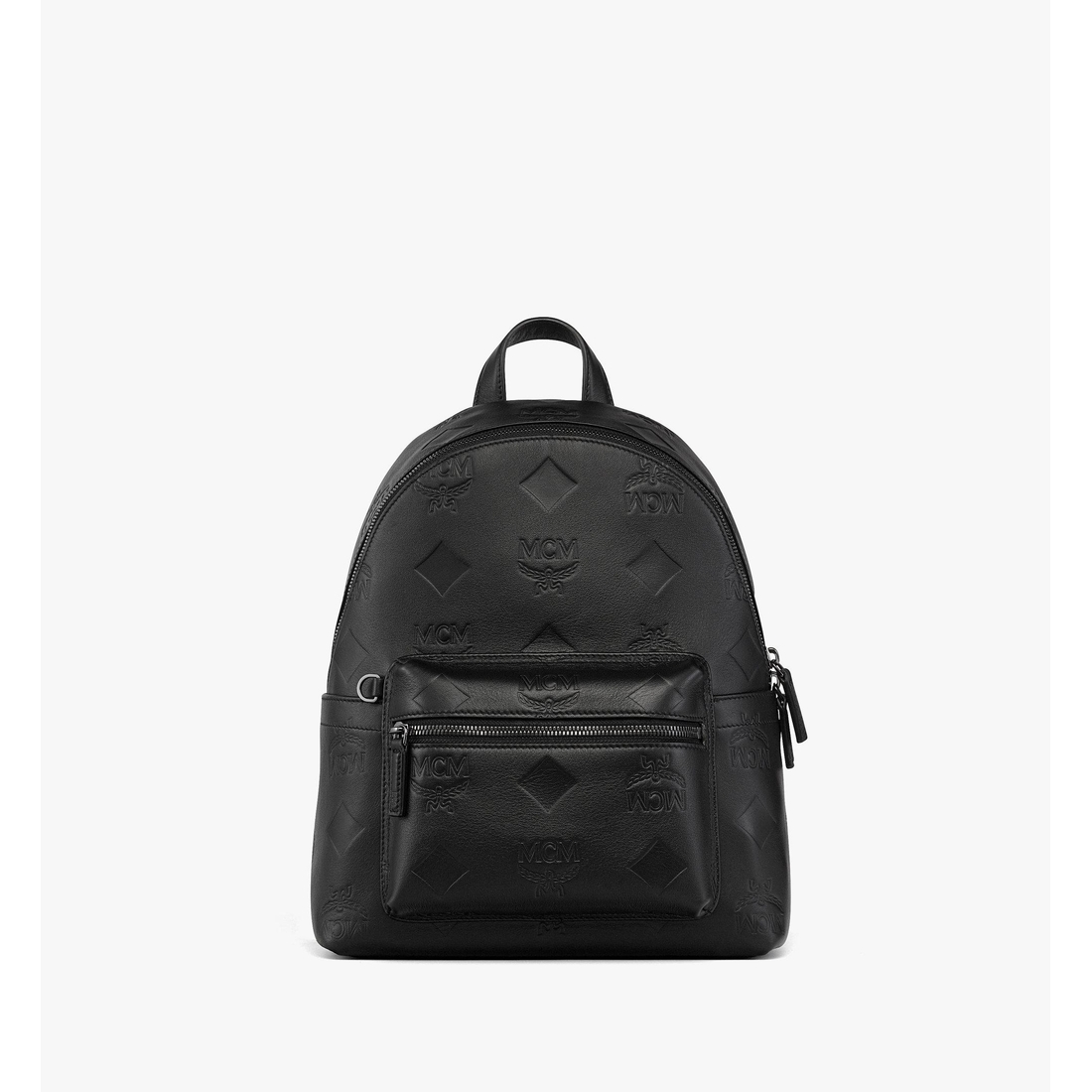 Mcm Stark Backpack in Maxi Monogram Leather BLACK LEATHER