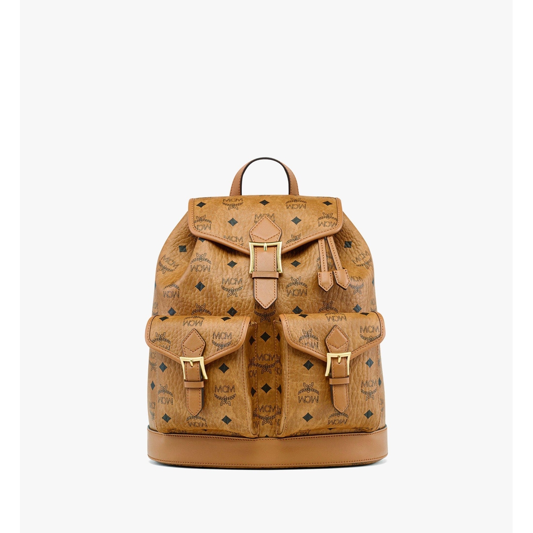 MCM Aren Drawstring Backpack in Visetos COGNAC VISETOS 