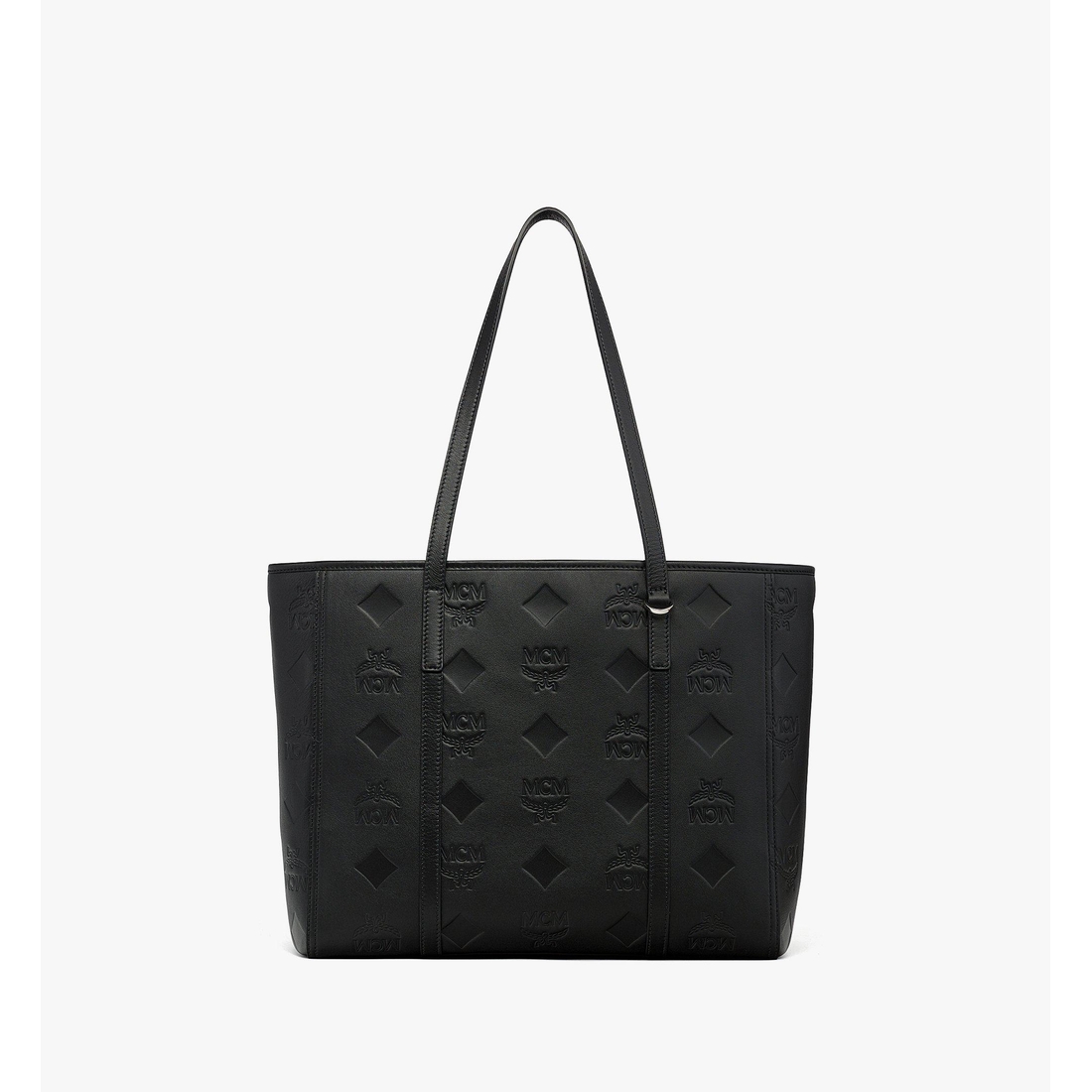 MCM Toni Top-Zip Shopper in Maxi Monogram Leather BLACK LEATHER