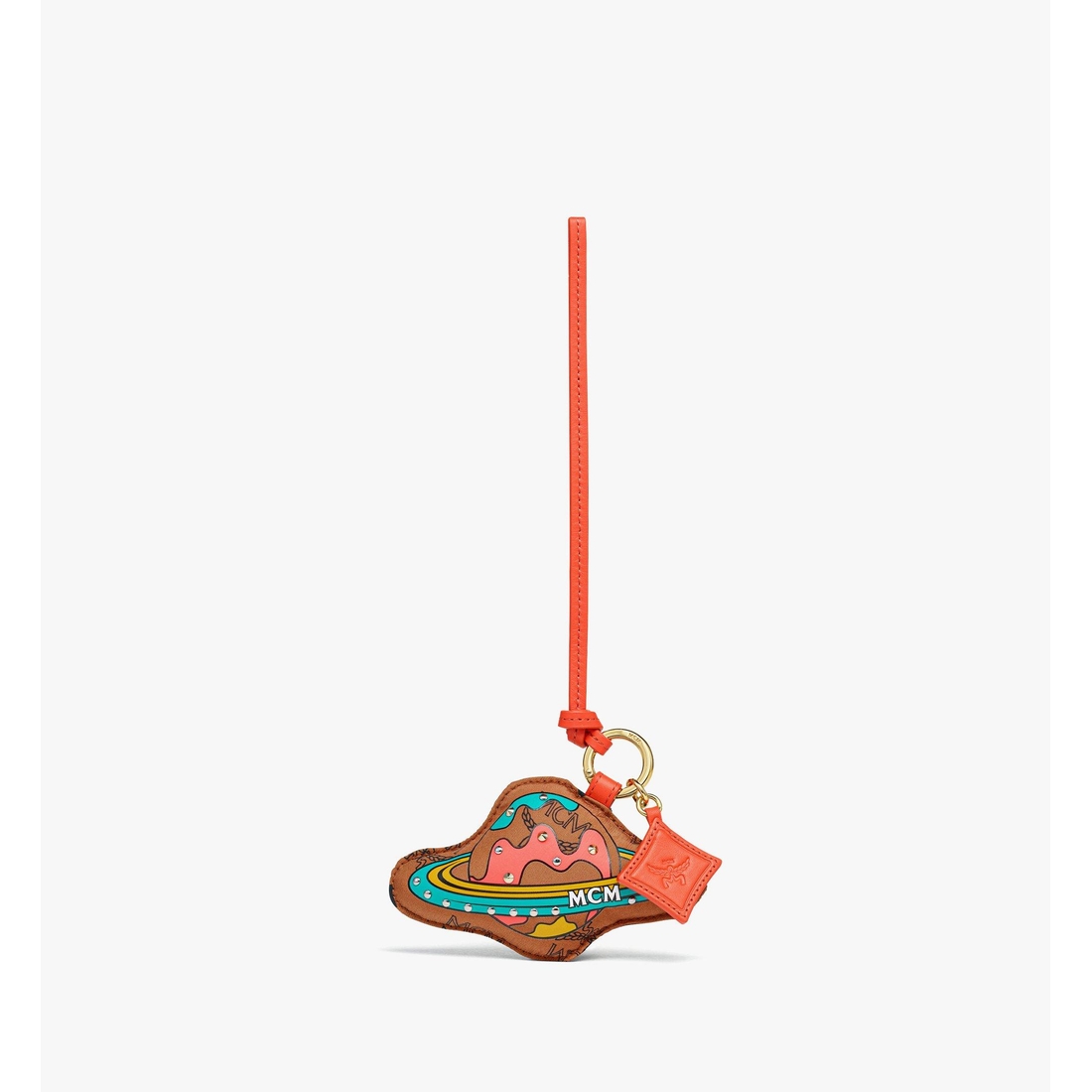 Mcm Aren Planet Charm in Monogram Nylon MULTI NYLON