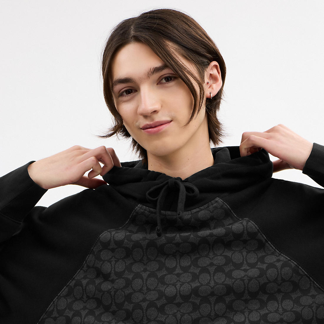 undefined Coach Outlet Coach Signature Hoodie In Organic Cotton