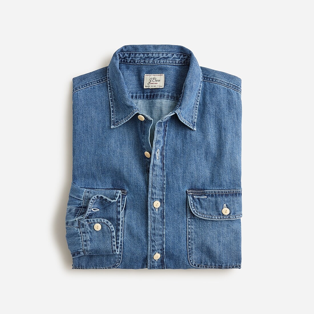 J.Crew Midweight denim workshirt available now at Lenox Square®