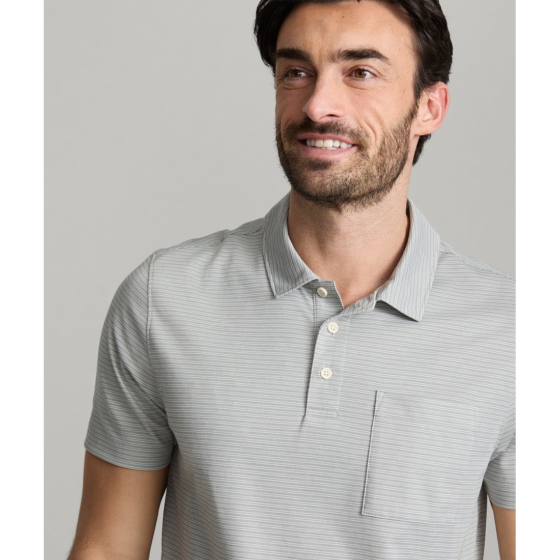 Untuckit Striped Performance Polo