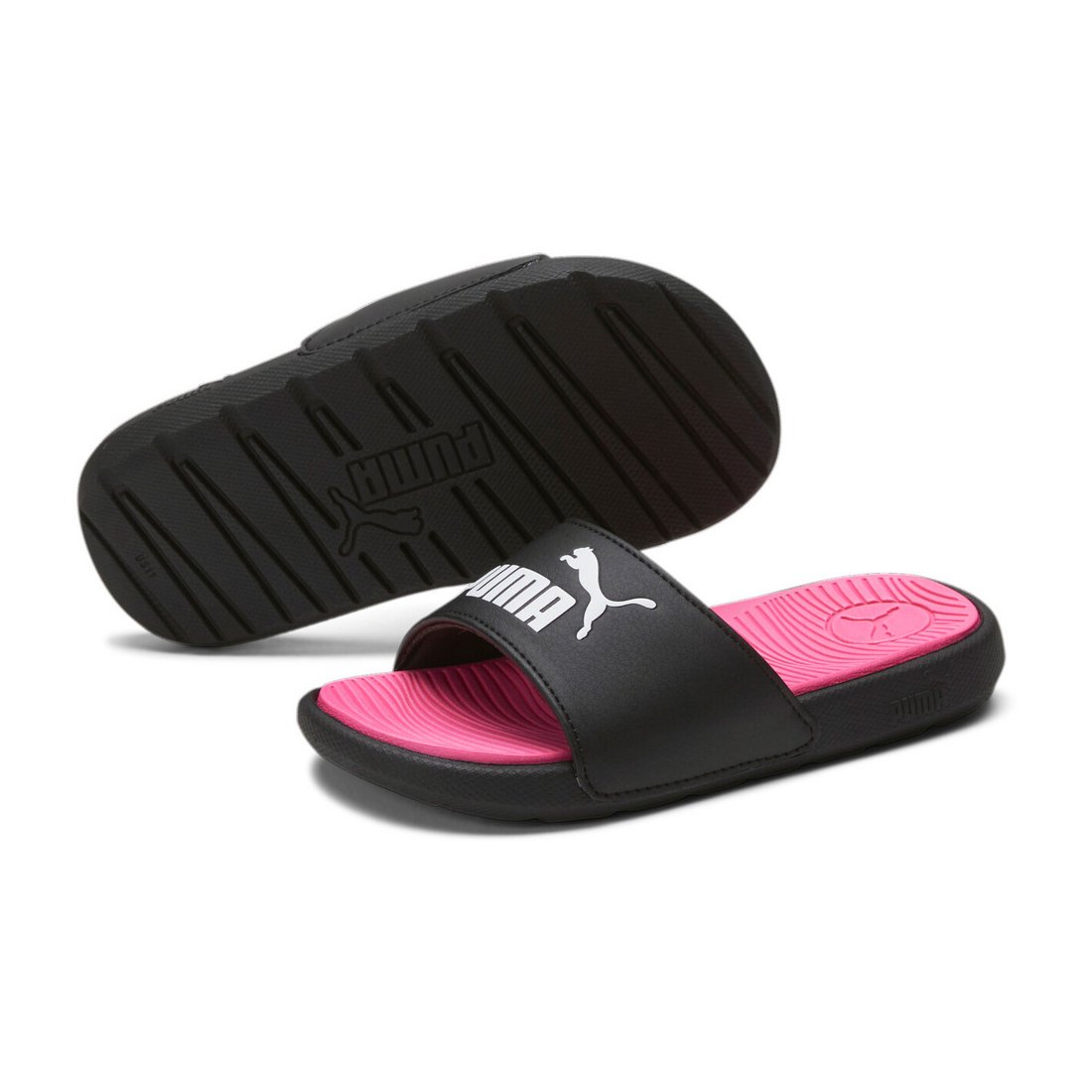 Black and pink puma slides online