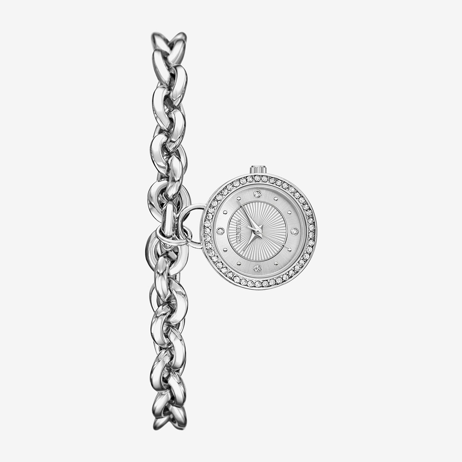 JCPenney Geneva Womens Crystal Accent Silver Tone Bracelet  display picture 1