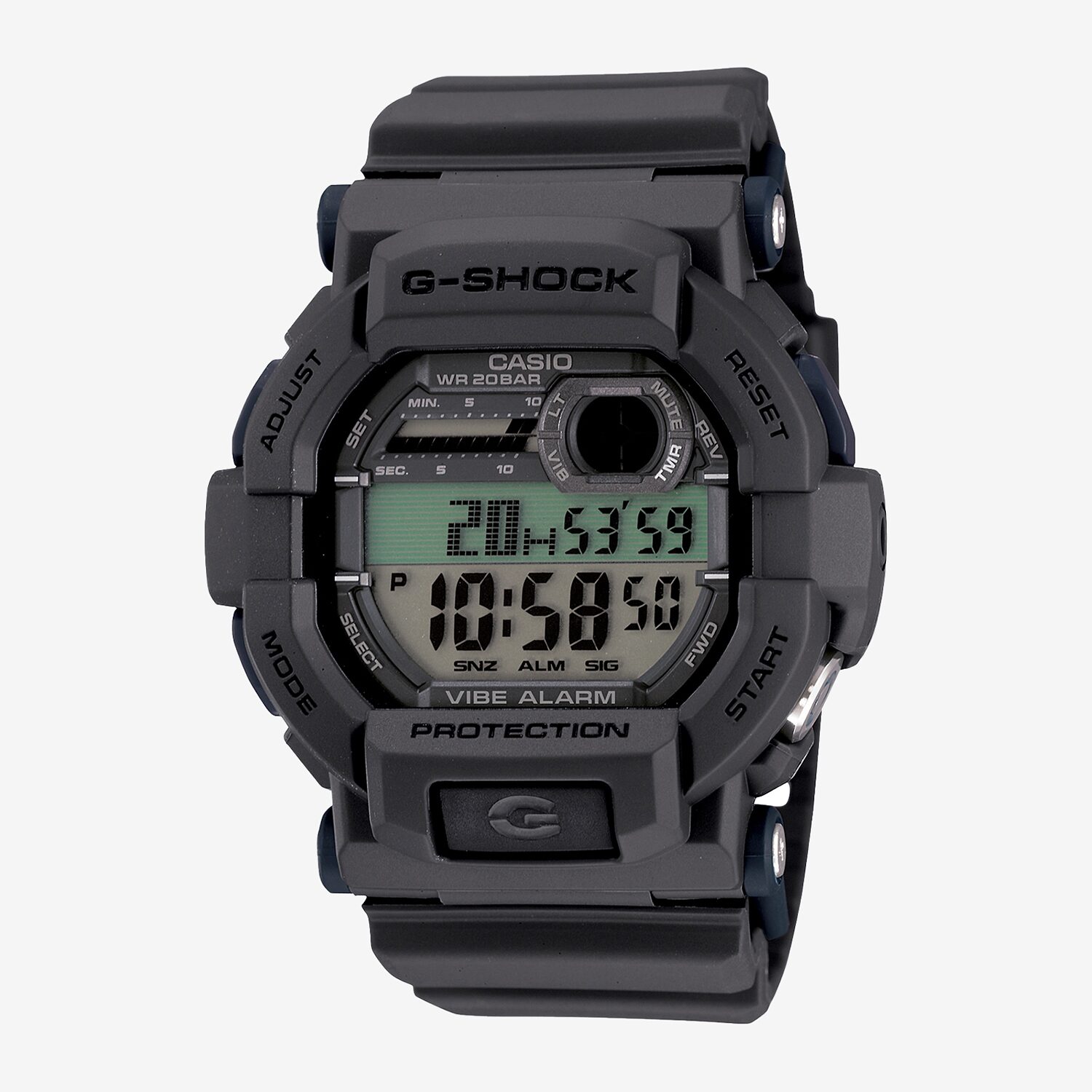 G Shock Casio G-Shock Mens Multi-Function Digital Gray Strap Watch Gd350-8
