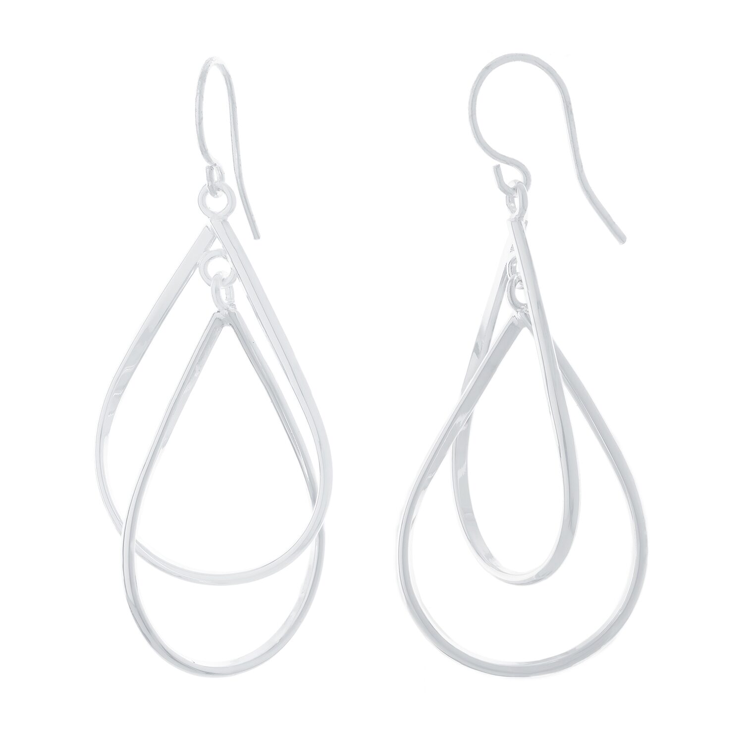 Silver Reflections Pure Silver Over Brass Pear Drop Earrings